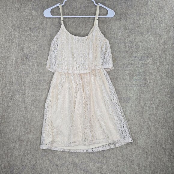 Rue21 Small Cream Lace Overlay Dress With Thin Straps - Picture 2 of 8